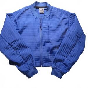 Nike Bomber Jacket Women L Tech Pack Full Zip City Ready BV4741-407 Taffeta Blue
